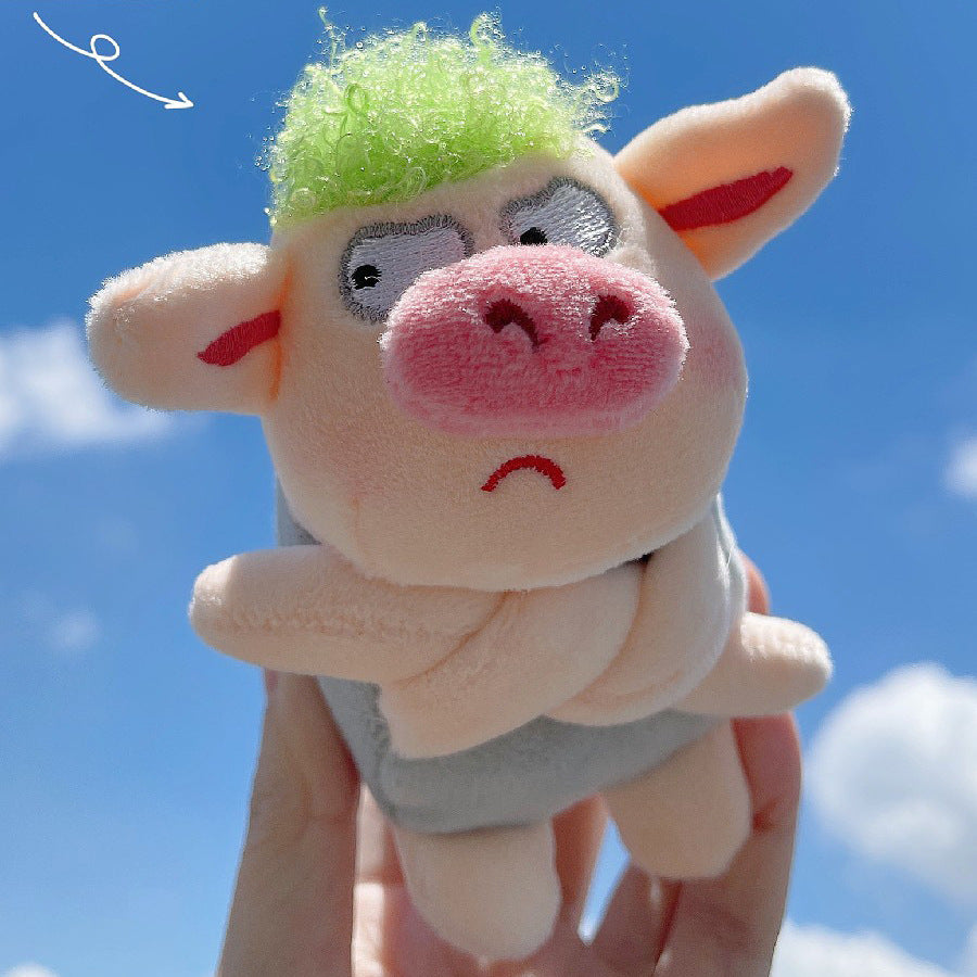 Angry Pig Plush Pendant Keychain - Image 2