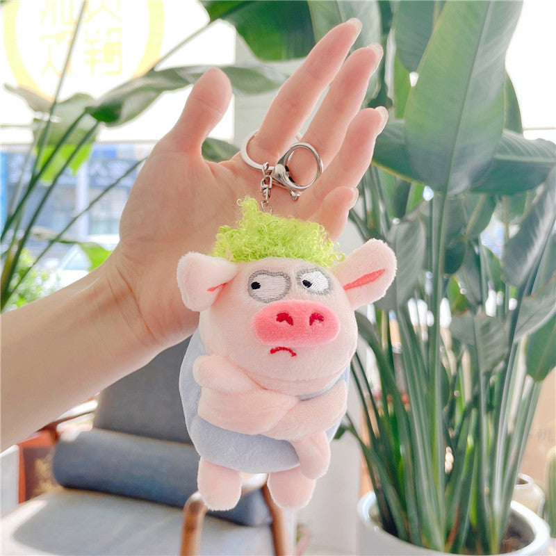 Angry Pig Plush Pendant Keychain - Image 3