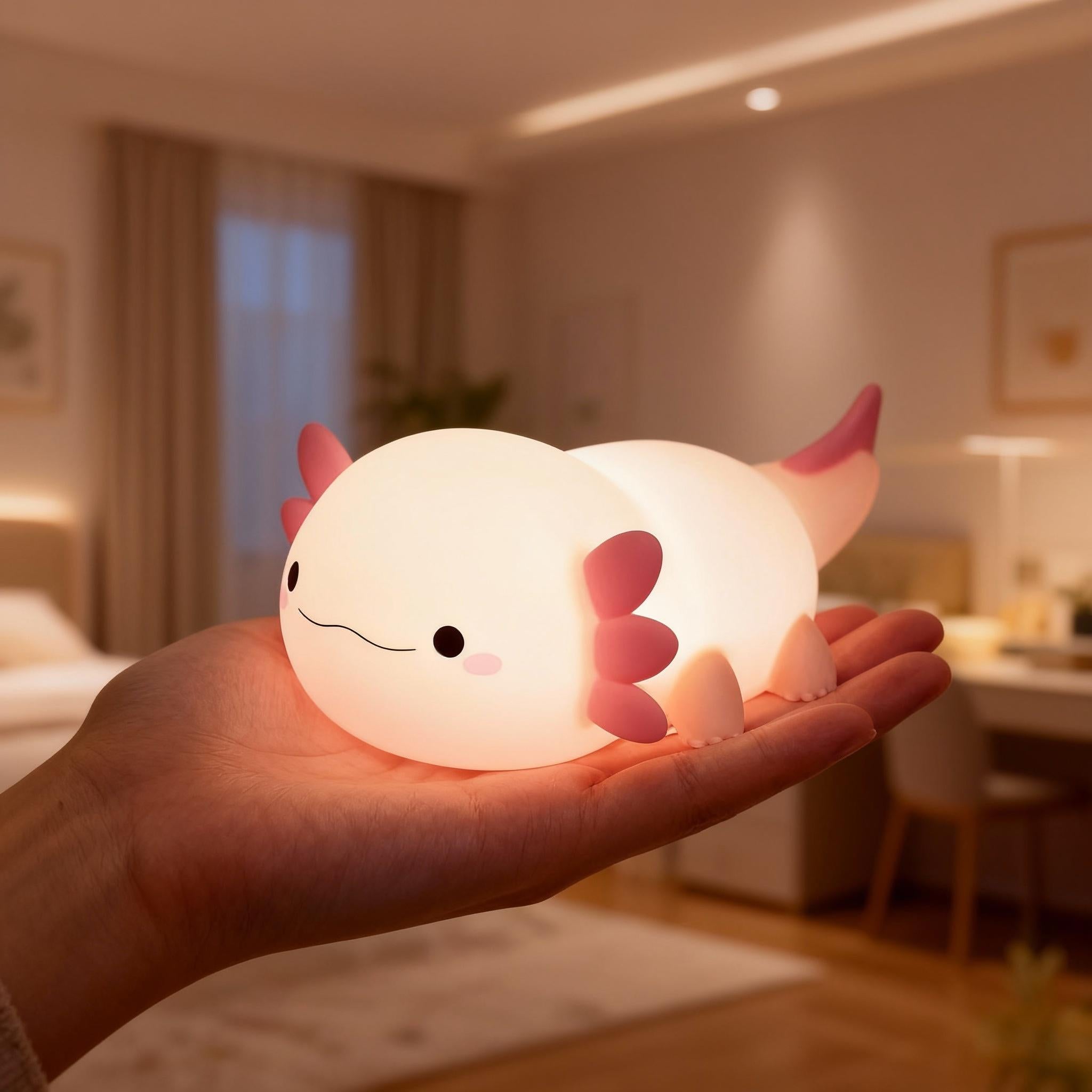 Axolotl Night Light Kawaii Axolotl Light With Soft Glow - Image 3