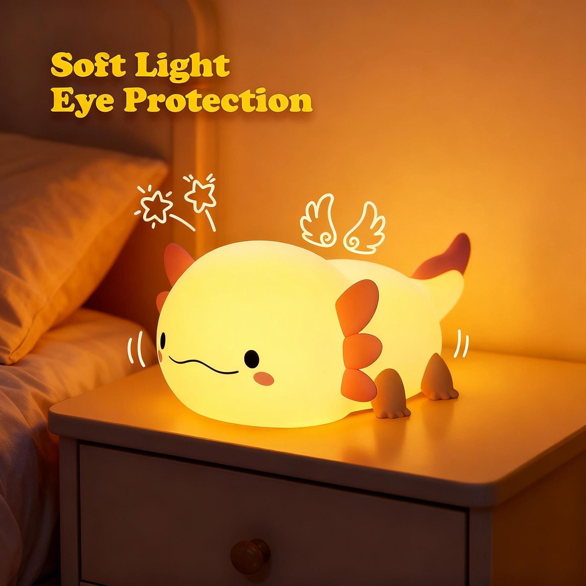 Axolotl Night Light Kawaii Axolotl Light With Soft Glow - Image 2