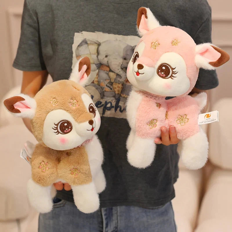 Blossom & Maple Kawaii Pink Brown Deer Plushies - Image 12