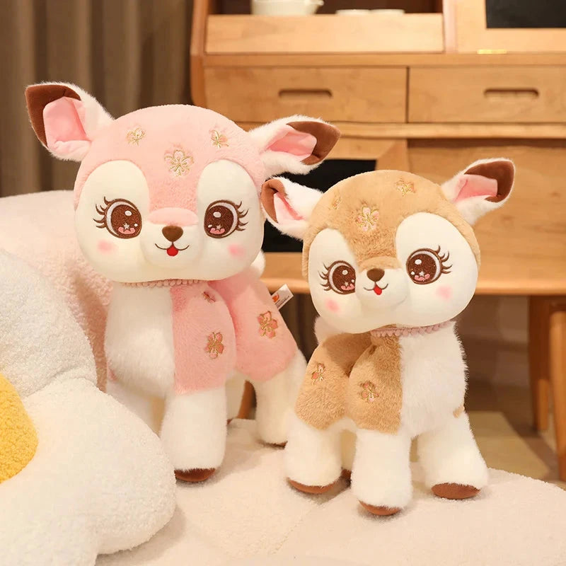 Blossom & Maple Kawaii Pink Brown Deer Plushies - Image 6