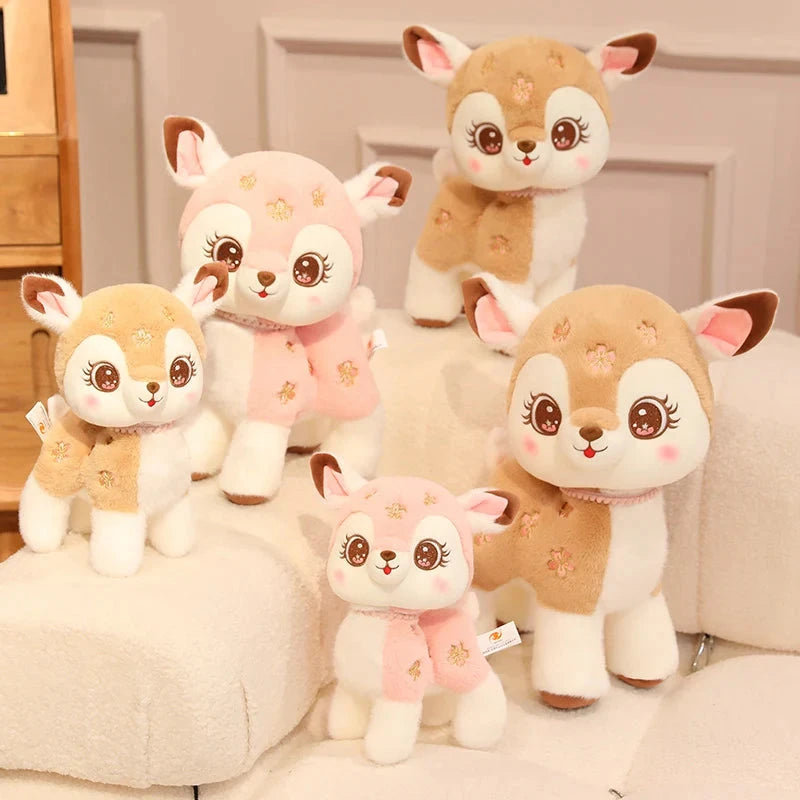 Blossom & Maple Kawaii Pink Brown Deer Plushies - Image 7