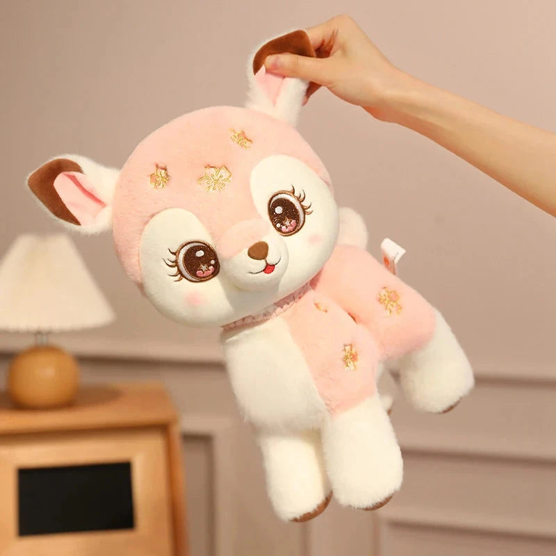Blossom & Maple Kawaii Pink Brown Deer Plushies - Image 5