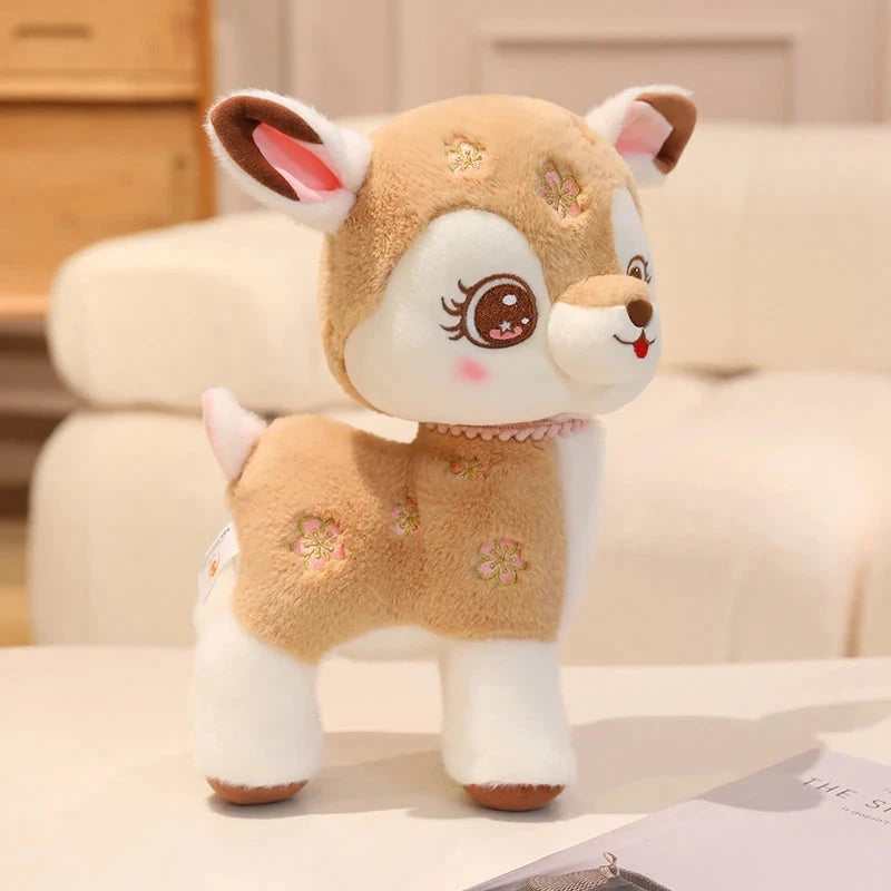 Blossom & Maple Kawaii Pink Brown Deer Plushies - Image 13
