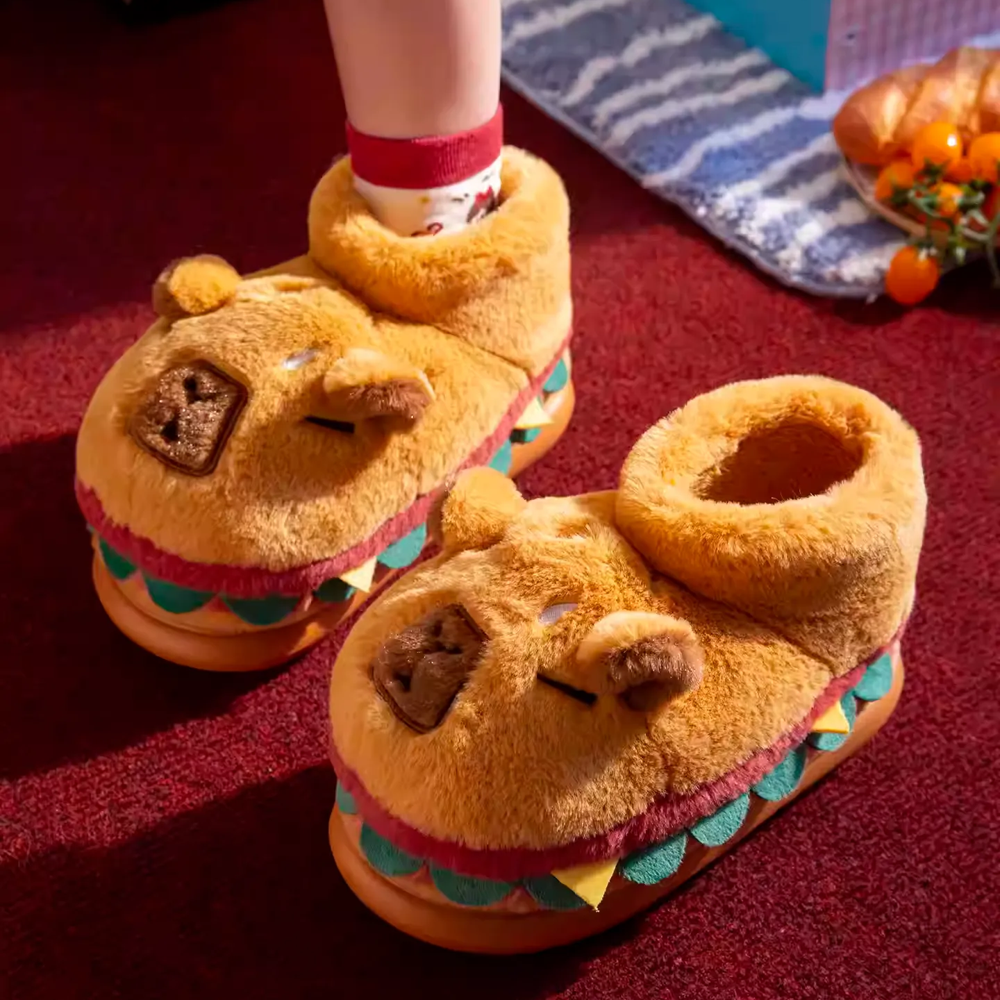 Capybara Hamburger Slippers - Image 2