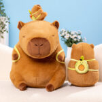 Capybara Plush With Avocado Backpack