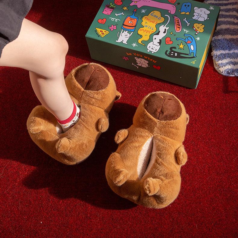 Capybara Slippers Plush Animal Slippers Cozy and Cute - Image 4