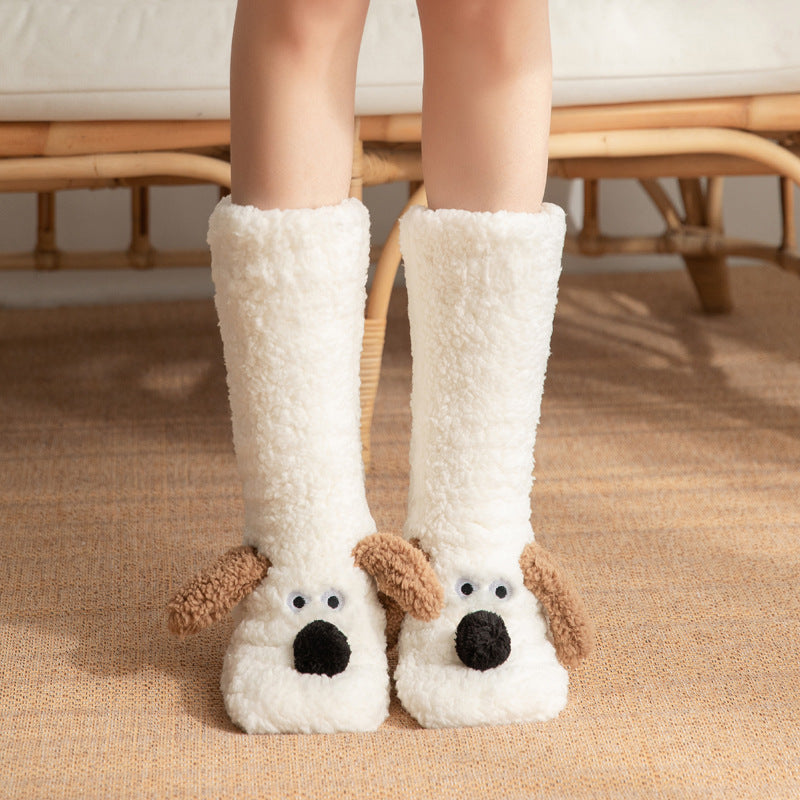 Cartoon Dog Socks: Fluffy, Cute, and Warm - Image 7