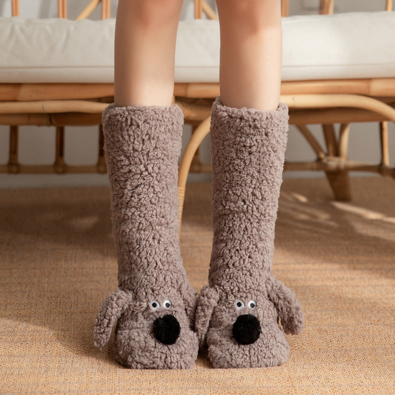 Cartoon Dog Socks: Fluffy, Cute, and Warm - Image 6