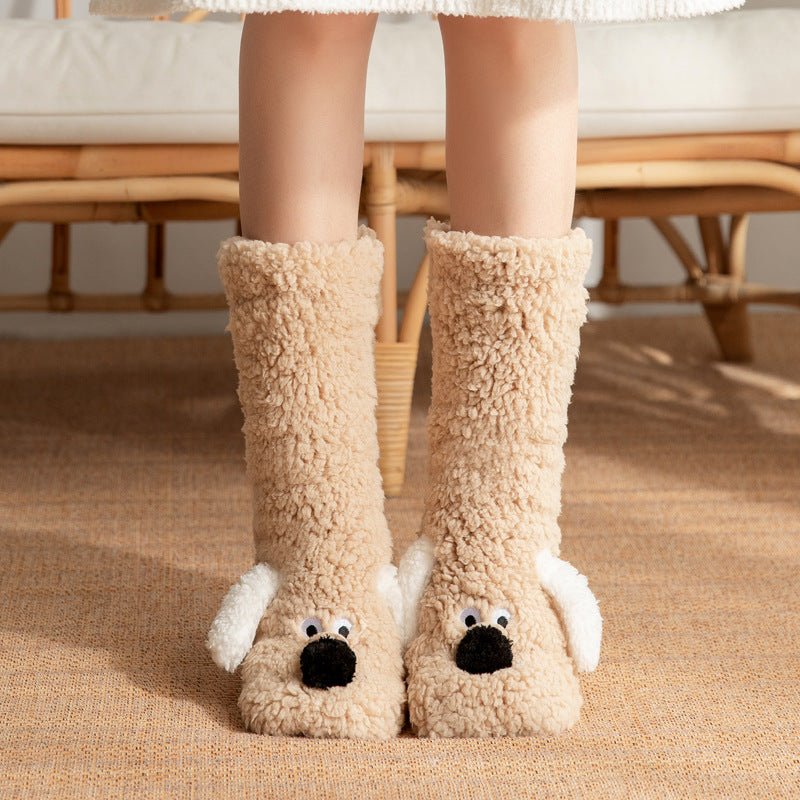 Cartoon Dog Socks: Fluffy, Cute, and Warm - Image 5