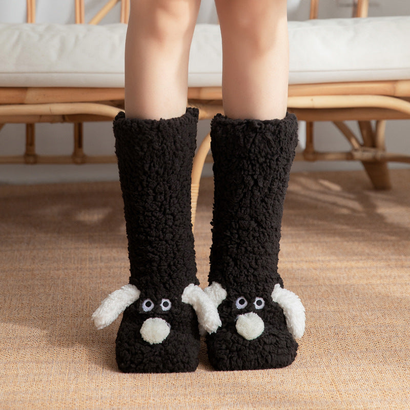 Cartoon Dog Socks: Fluffy, Cute, and Warm - Image 4