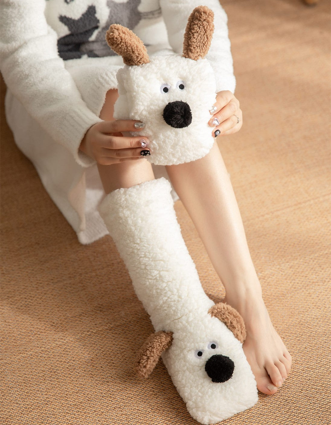 Cartoon Dog Socks: Fluffy, Cute, and Warm - Image 10