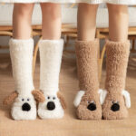 Cartoon Dog Socks: Fluffy, Cute, and Warm