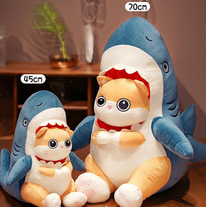 Cat And Dog In The Shark Stuffed Animal - Image 6