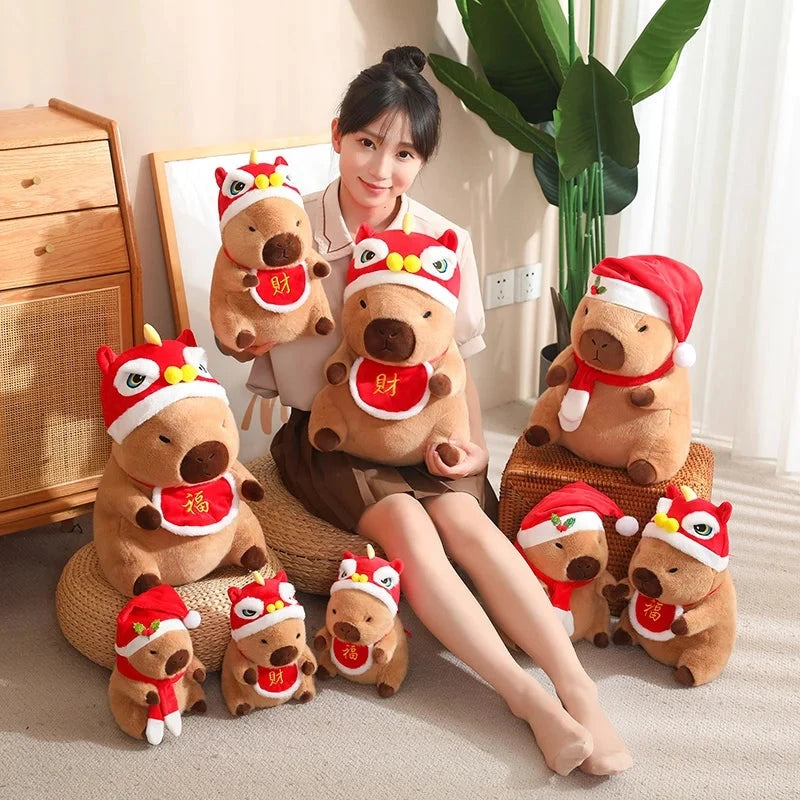 Christmas New Year Baby Capybara Plushies - Image 6