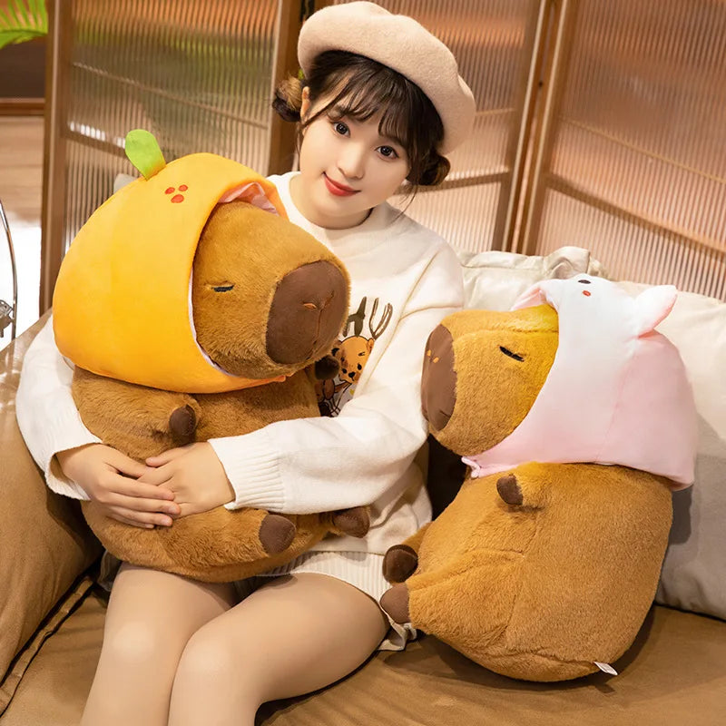 Chunky Kawaii Capybara Plush with Hat - Image 8