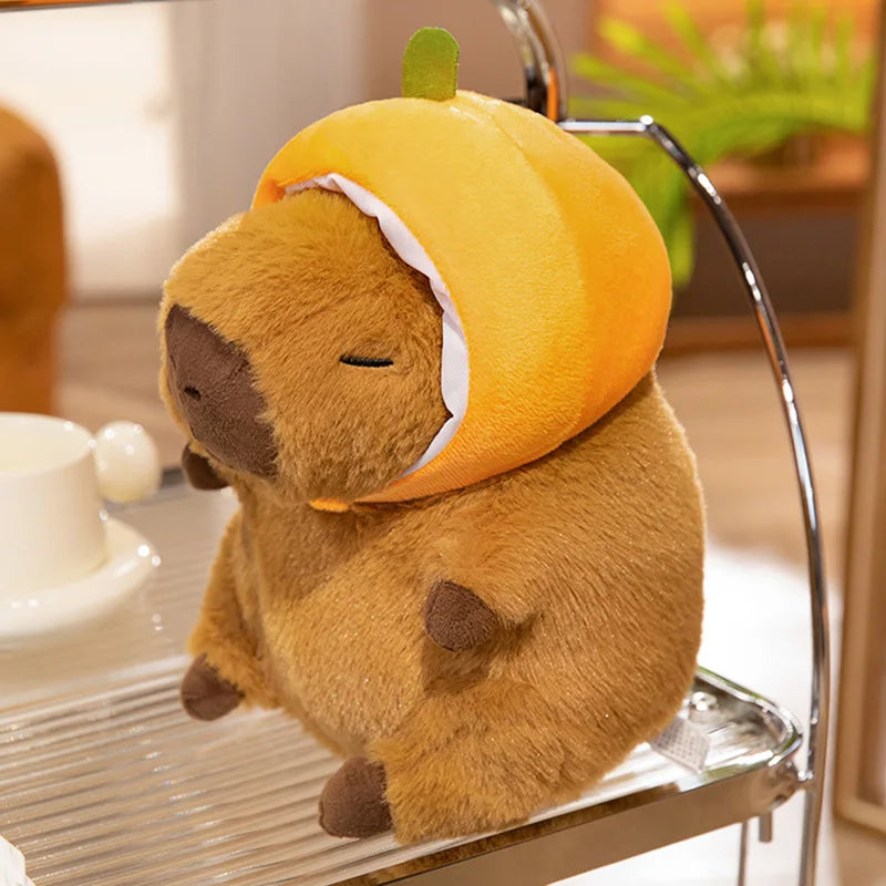 Chunky Kawaii Capybara Plush with Hat - Image 5