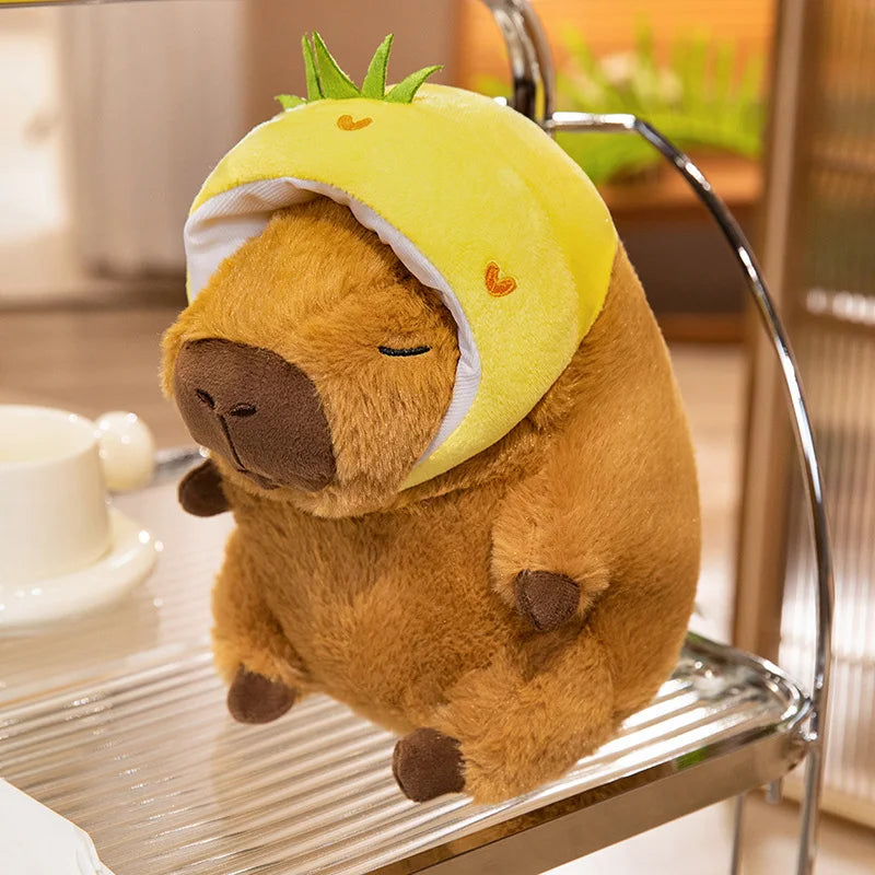 Chunky Kawaii Capybara Plush with Hat - Image 4