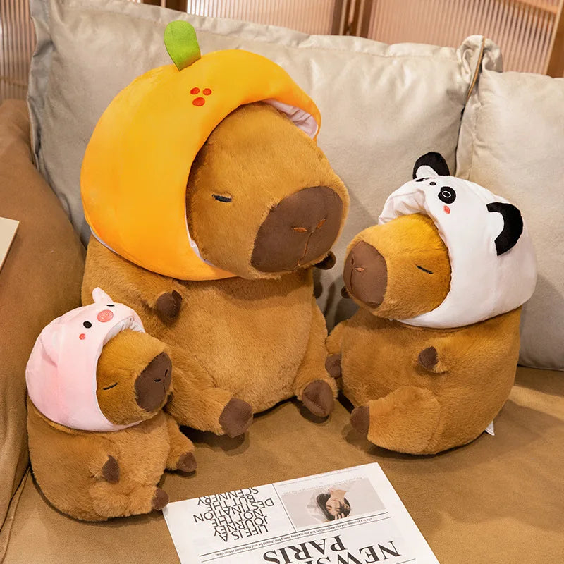 Chunky Kawaii Capybara Plush with Hat - Image 2