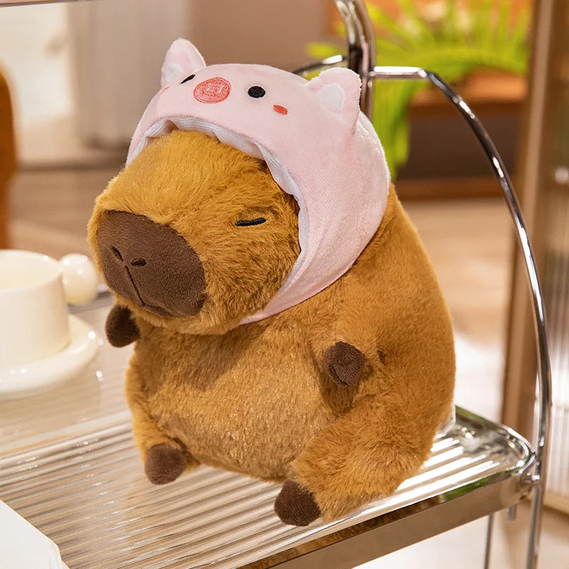 Chunky Kawaii Capybara Plush with Hat - Image 3