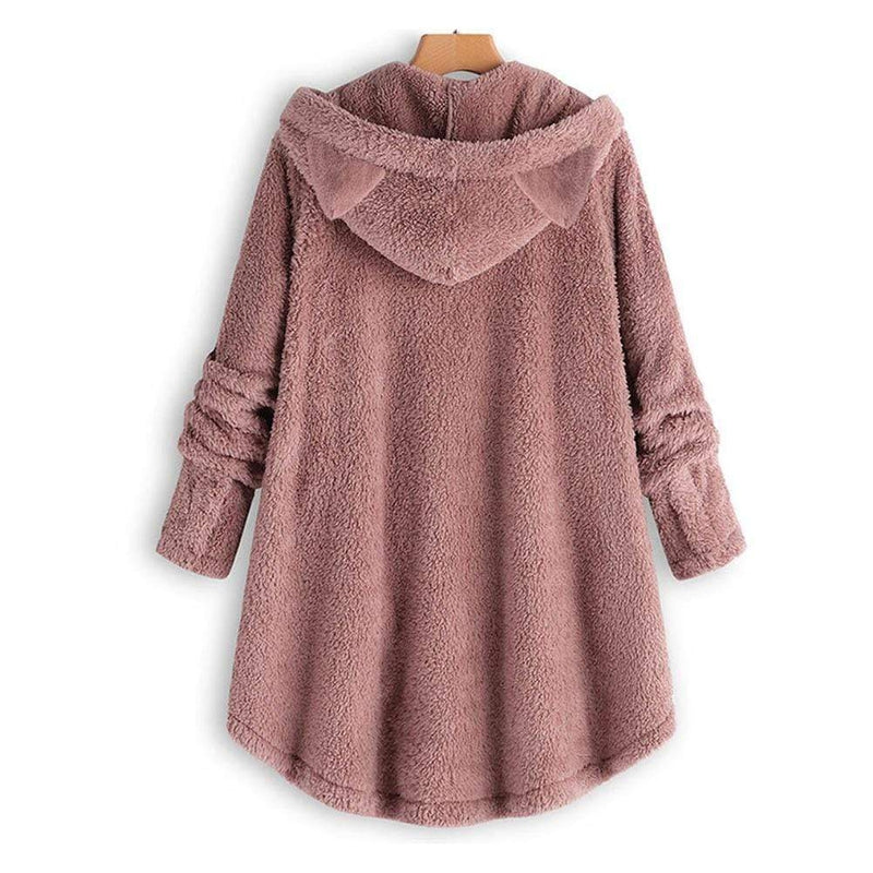 Cozy Fleece Cat Ear Hooded Coat - Image 10