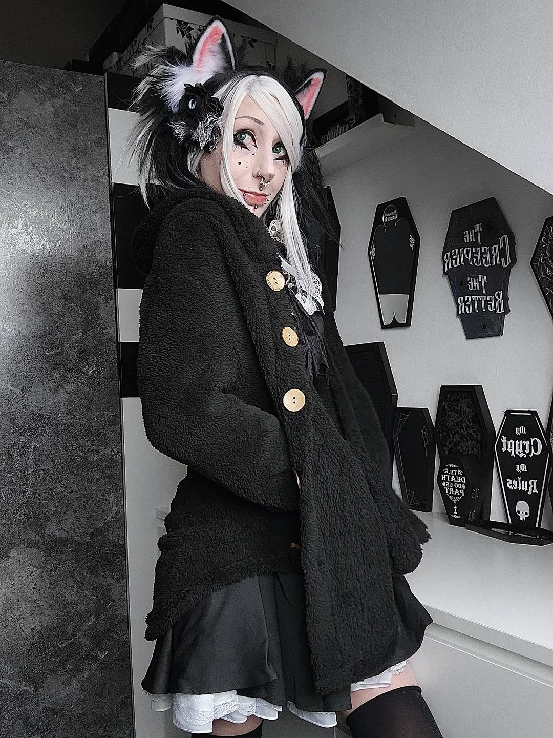 Cozy Fleece Cat Ear Hooded Coat - Image 11
