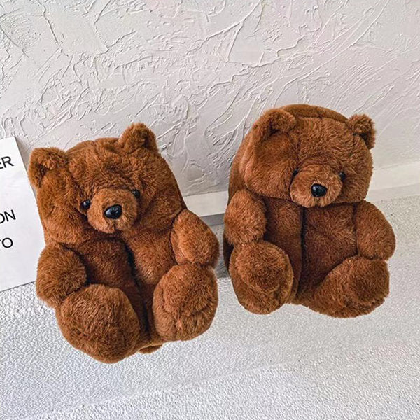 Cute Bear Plush Slippers - Image 6