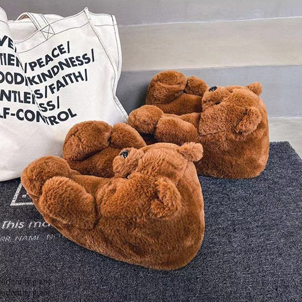 Cute Bear Plush Slippers - Image 4