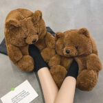 Cute Bear Plush Slippers