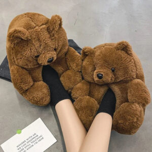 Cute Bear Plush Slippers