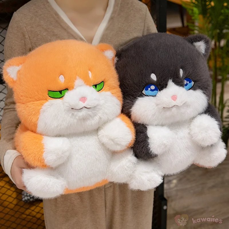 Cute Chubby Gray Ginger Cat Plushies - Image 8