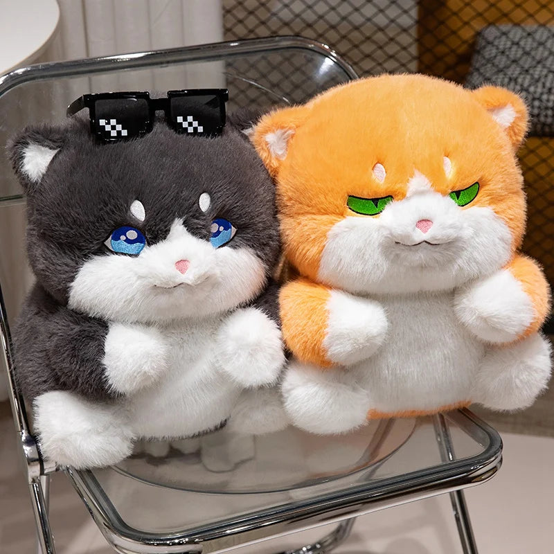 Cute Chubby Gray Ginger Cat Plushies - Image 4