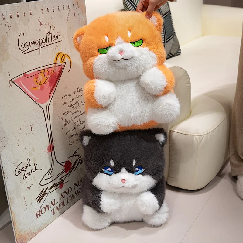 Cute Chubby Gray Ginger Cat Plushies - Image 3