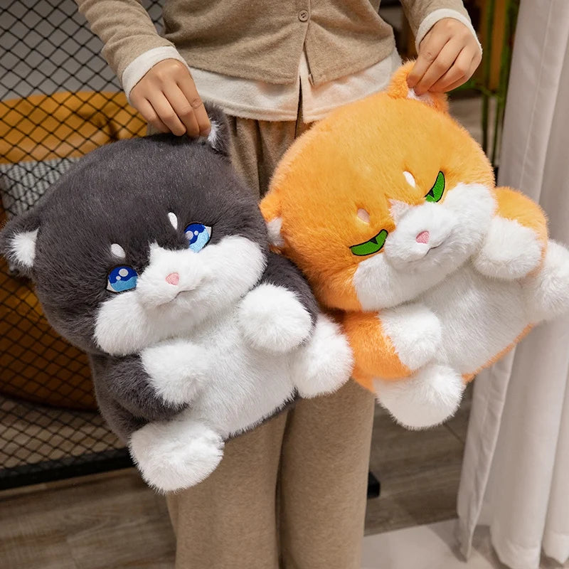 Cute Chubby Gray Ginger Cat Plushies - Image 2