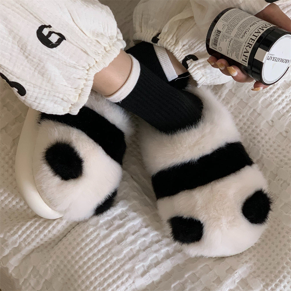 Cute Fluffy Panda Slippers - Image 3