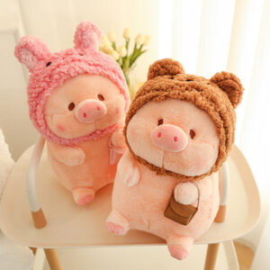 Cute Pig With Animal Hat Plushies