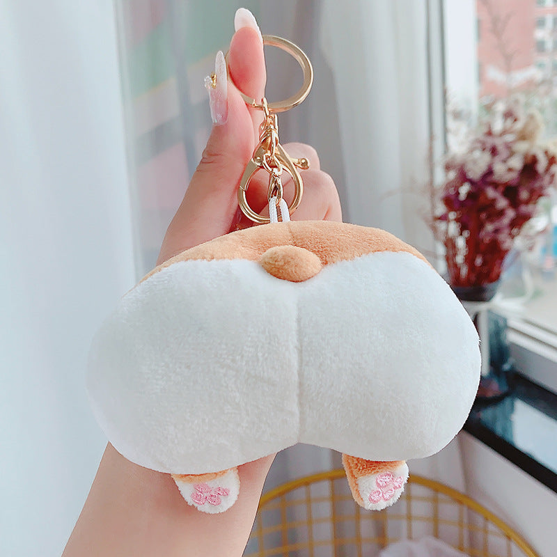 Cute Plush Corgi Butt Keychain - Image 4