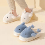 Cute Shark Plush Slippers