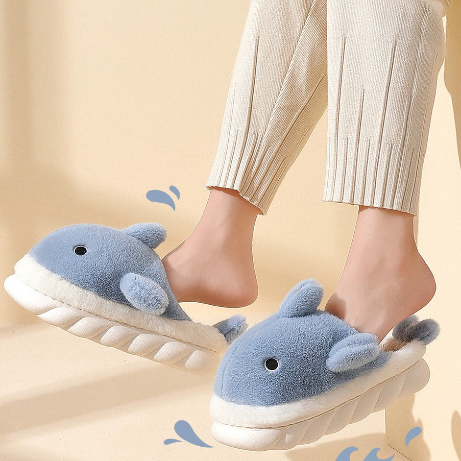 Cute Shark Plush Slippers - Image 4