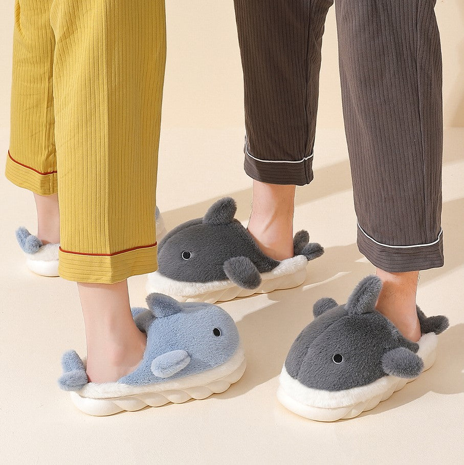 Cute Shark Plush Slippers - Image 5