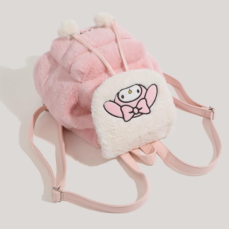 Drawstring My Melody Plush Backpack - Image 4