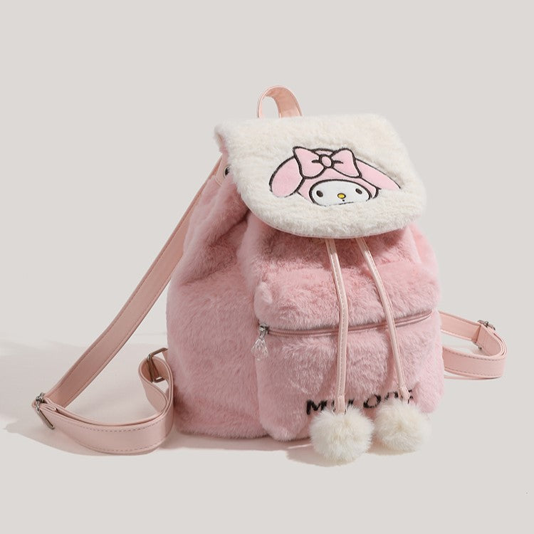 Drawstring My Melody Plush Backpack - Image 2