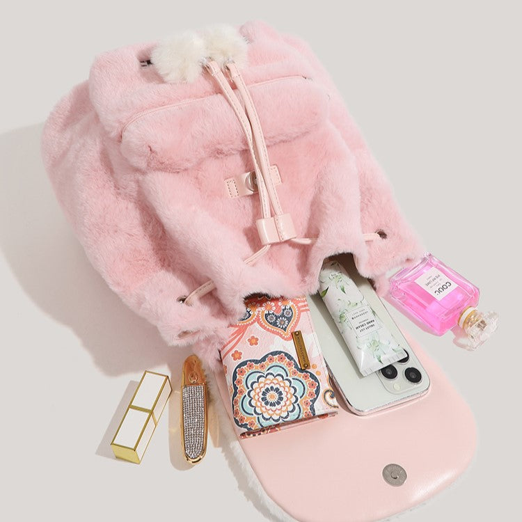 Drawstring My Melody Plush Backpack - Image 5