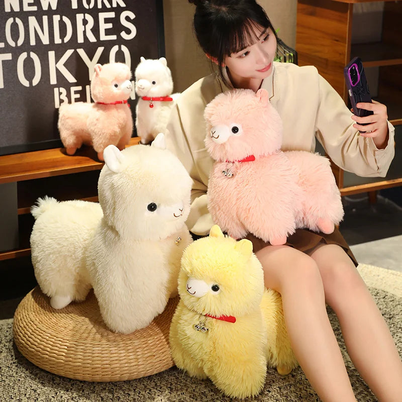 Fluffy Alpaca Llama Plushies with Bell - Image 5