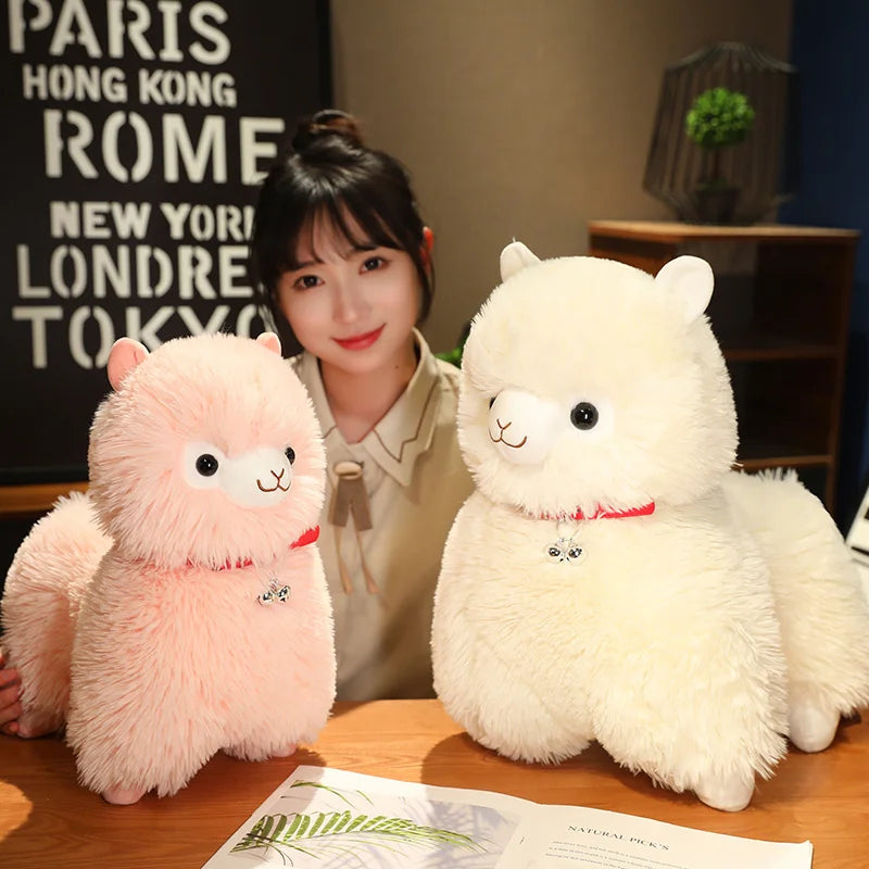 Fluffy Alpaca Llama Plushies with Bell - Image 4