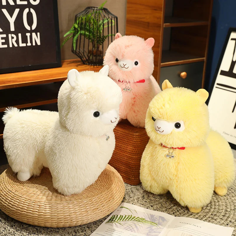 Fluffy Alpaca Llama Plushies with Bell - Image 2