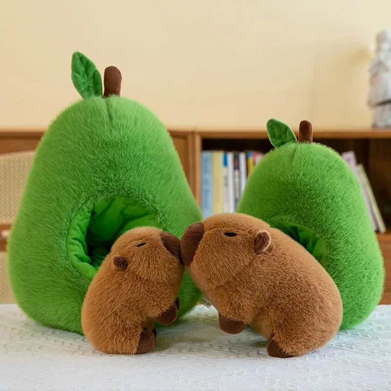 Fluffy Avocado Capybara Plushie - Image 3