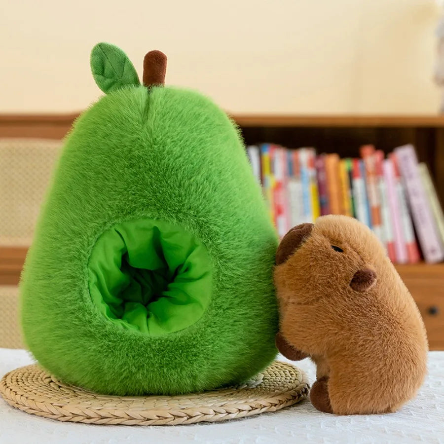 Fluffy Avocado Capybara Plushie - Image 4