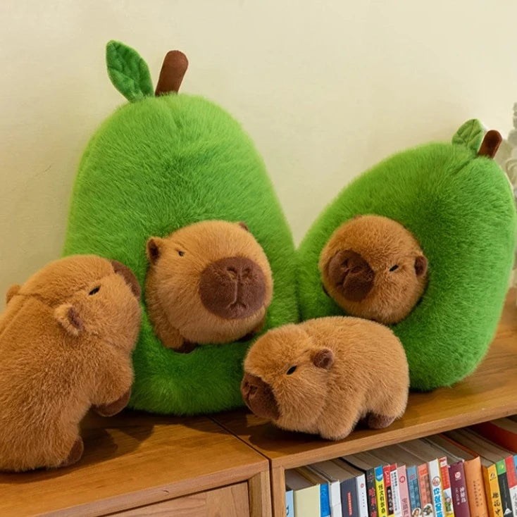 Fluffy Avocado Capybara Plushie - Image 2